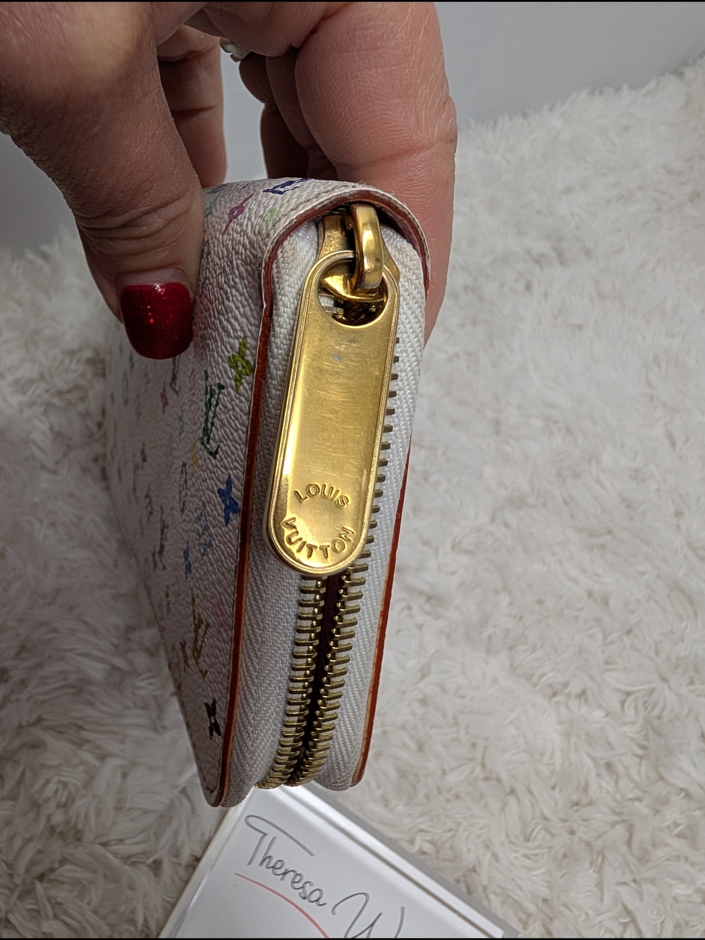 Louis Vuitton Murakami White Multicolor Monogram Zip Wallet - Picture 11 of 14